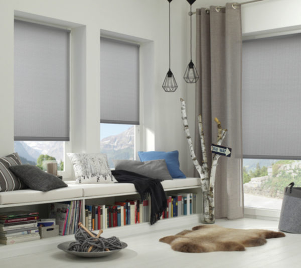 gardinia Easyfix roller blinds gray  living room